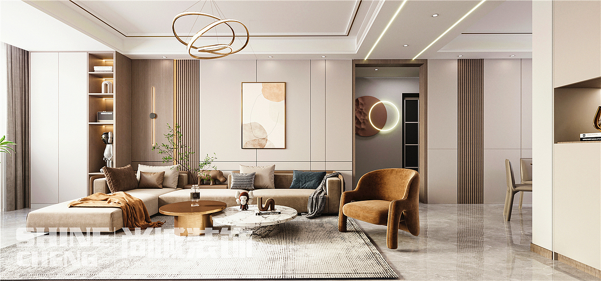 肥城紫郡府小区120平现代风格装饰设计效果图案例（图ZMzEzMDQyODU2） - 家装设计 - 站酷设计师泰安尚城装饰原创素材 - 站酷ZCOOL