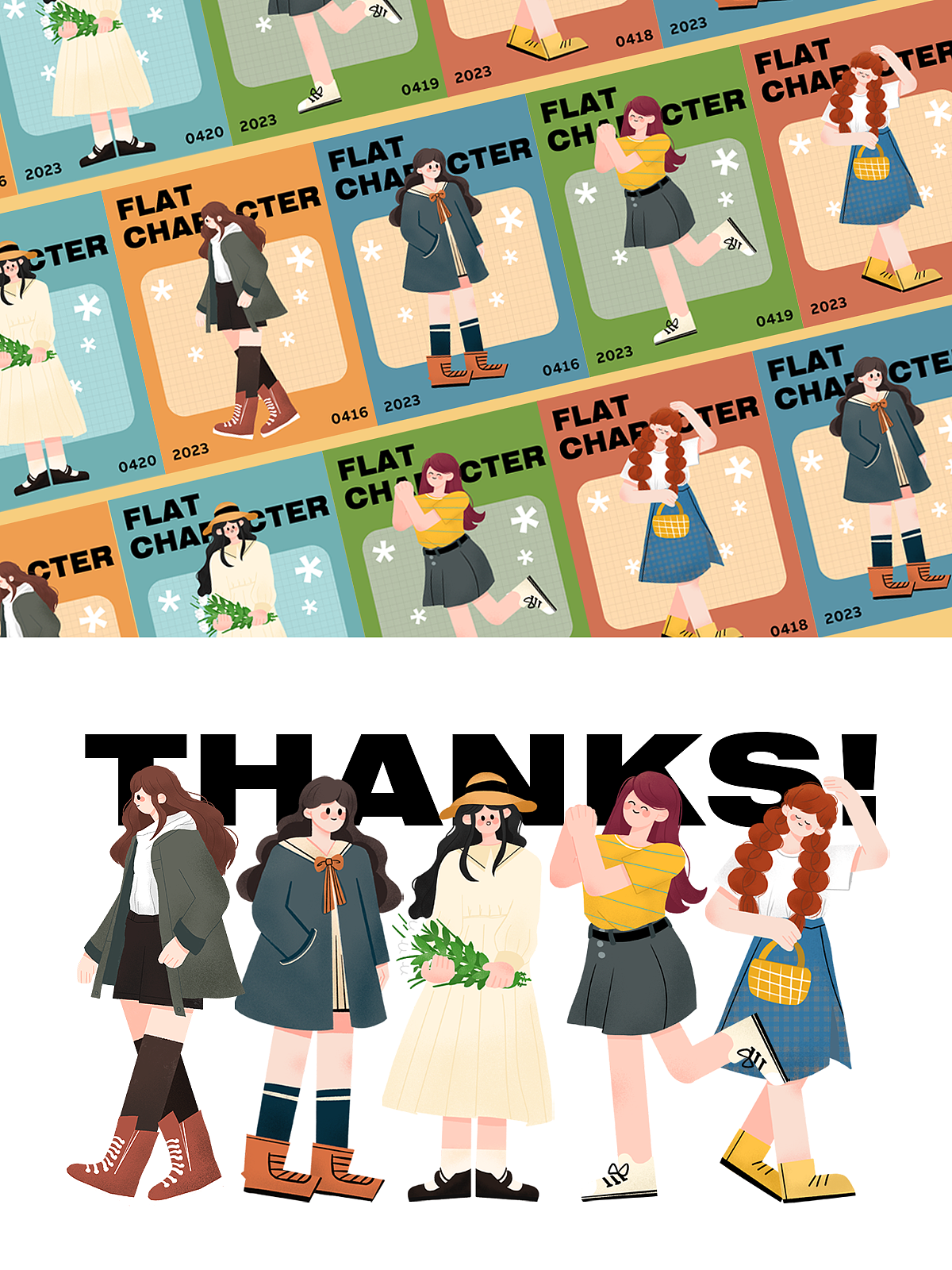 扁平人物插画设计\人物情绪板（图ZMzUwNDcxMDk2） - 商业插画 - 站酷设计师Forestblue原创素材 - 站酷ZCOOL