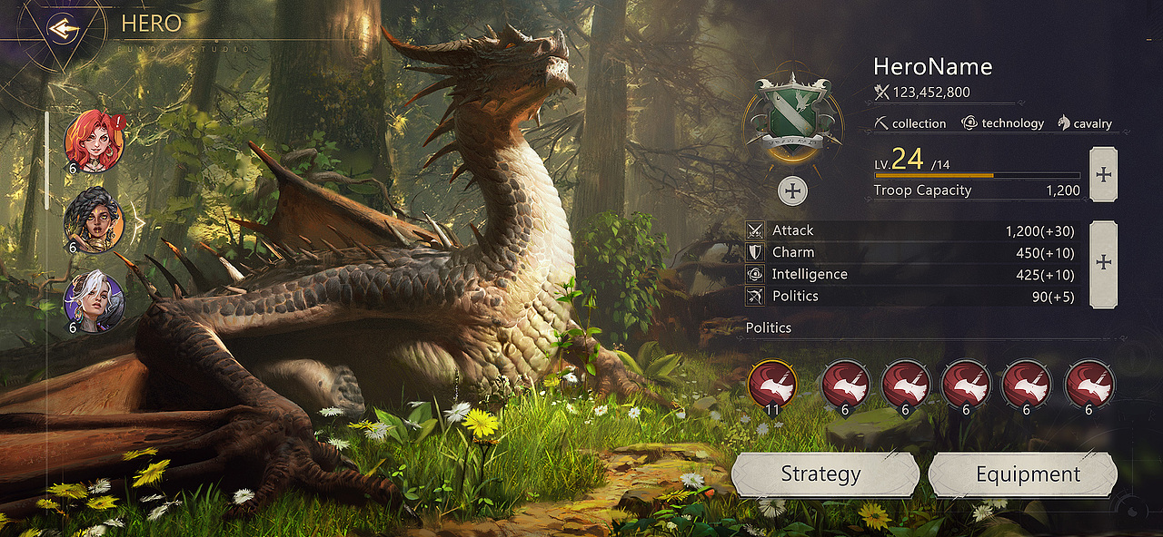 2022年作品-欧美风（图ZMzM5NjczODI0） - 游戏UI - 站酷设计师灰炭原创素材 - 站酷ZCOOL