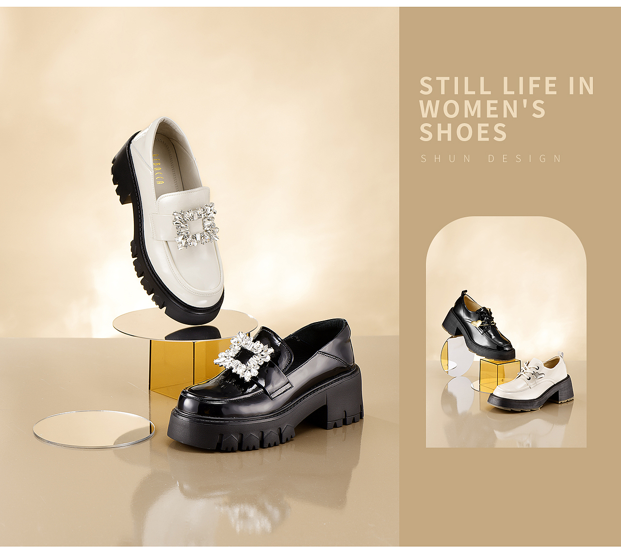 电商摄影 | 女鞋22年秋款静物场景拍摄--舜设计