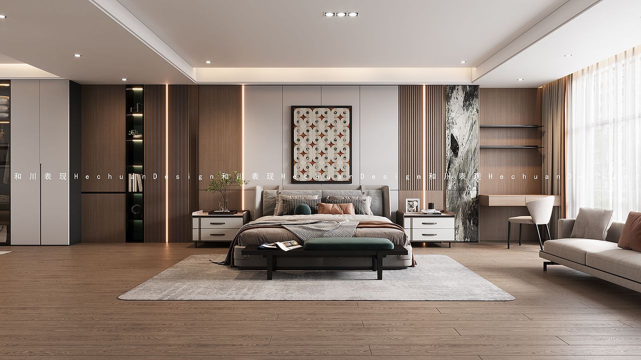 和川高端表現(xiàn) | 現(xiàn)代輕奢（圖ZMzM5NzQzNzcy） - 家裝設(shè)計 - 站酷設(shè)計師丘禾表現(xiàn)原創(chuàng)素材 - 站酷ZCOOL
