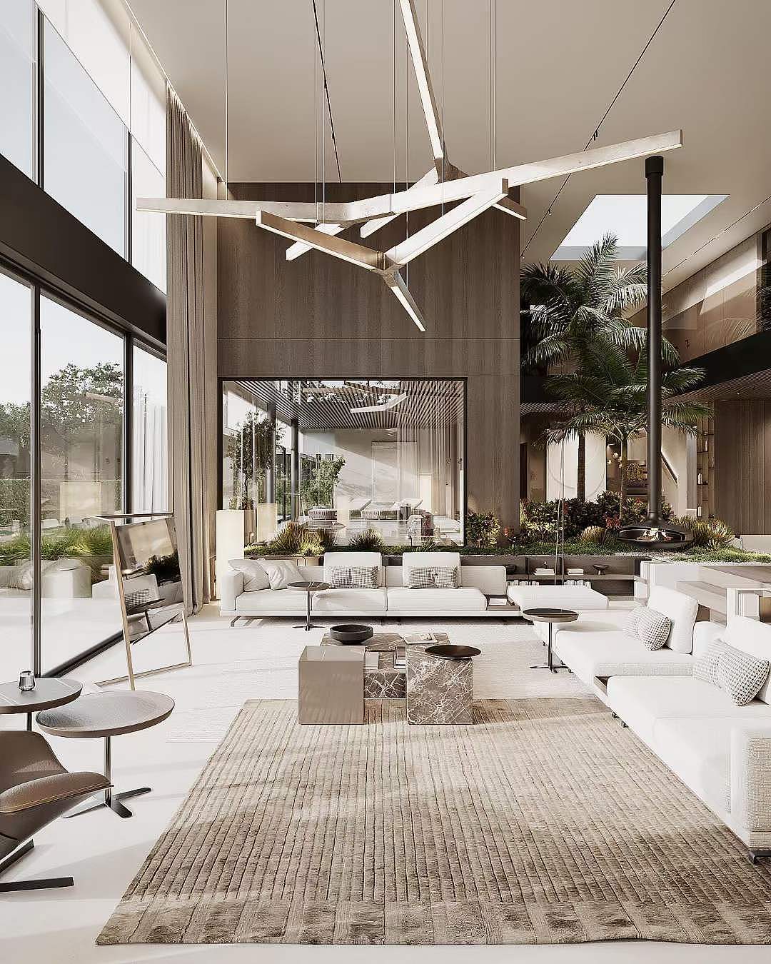 2000㎡独栋别墅|豪宅当然要把景观搬入室内啊