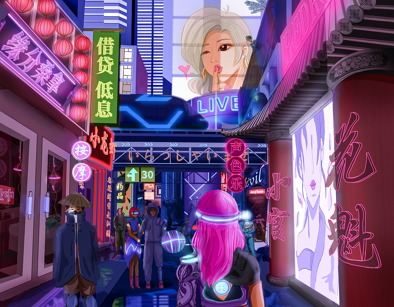 赛博朋克_技艺巷（图ZMzI5Njg3MjIw） - 艺术插画 - 站酷设计师leeshadowlee原创素材 - 站酷ZCOOL