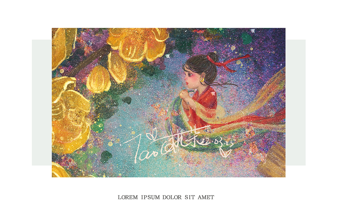 寻花记——国风古风可爱治愈系小女孩