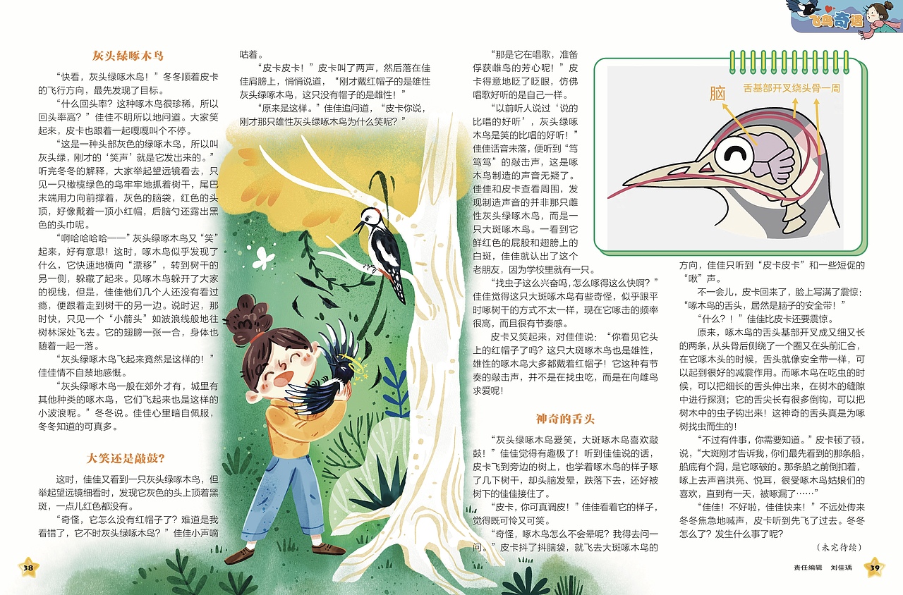 儿童插画内页杂志