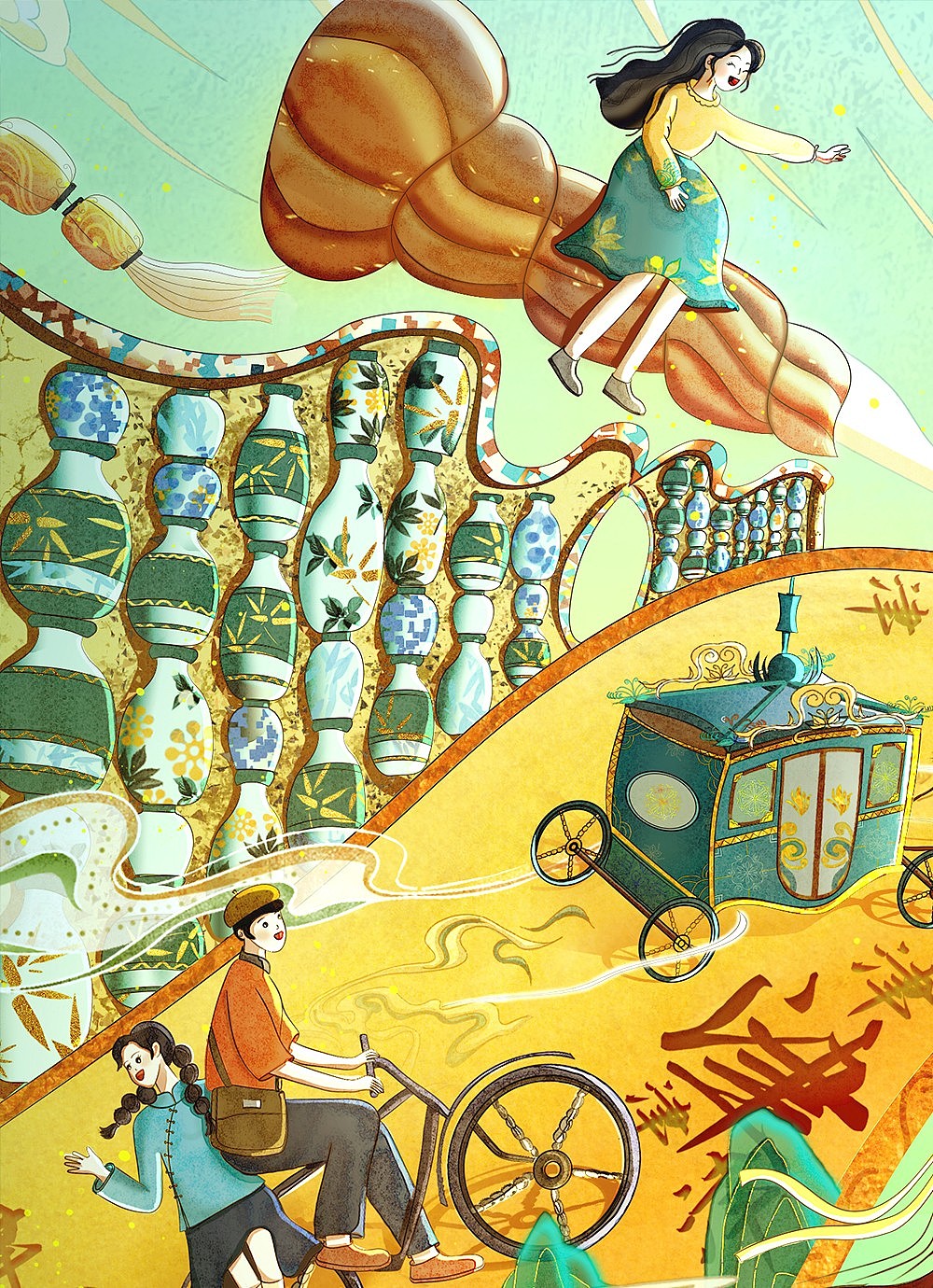 国风城市插画KV | 天津