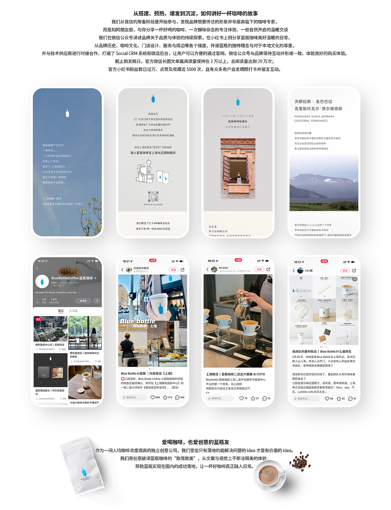 Blue Bottle Coffee蓝瓶咖啡官网、礼品设计及社媒运营