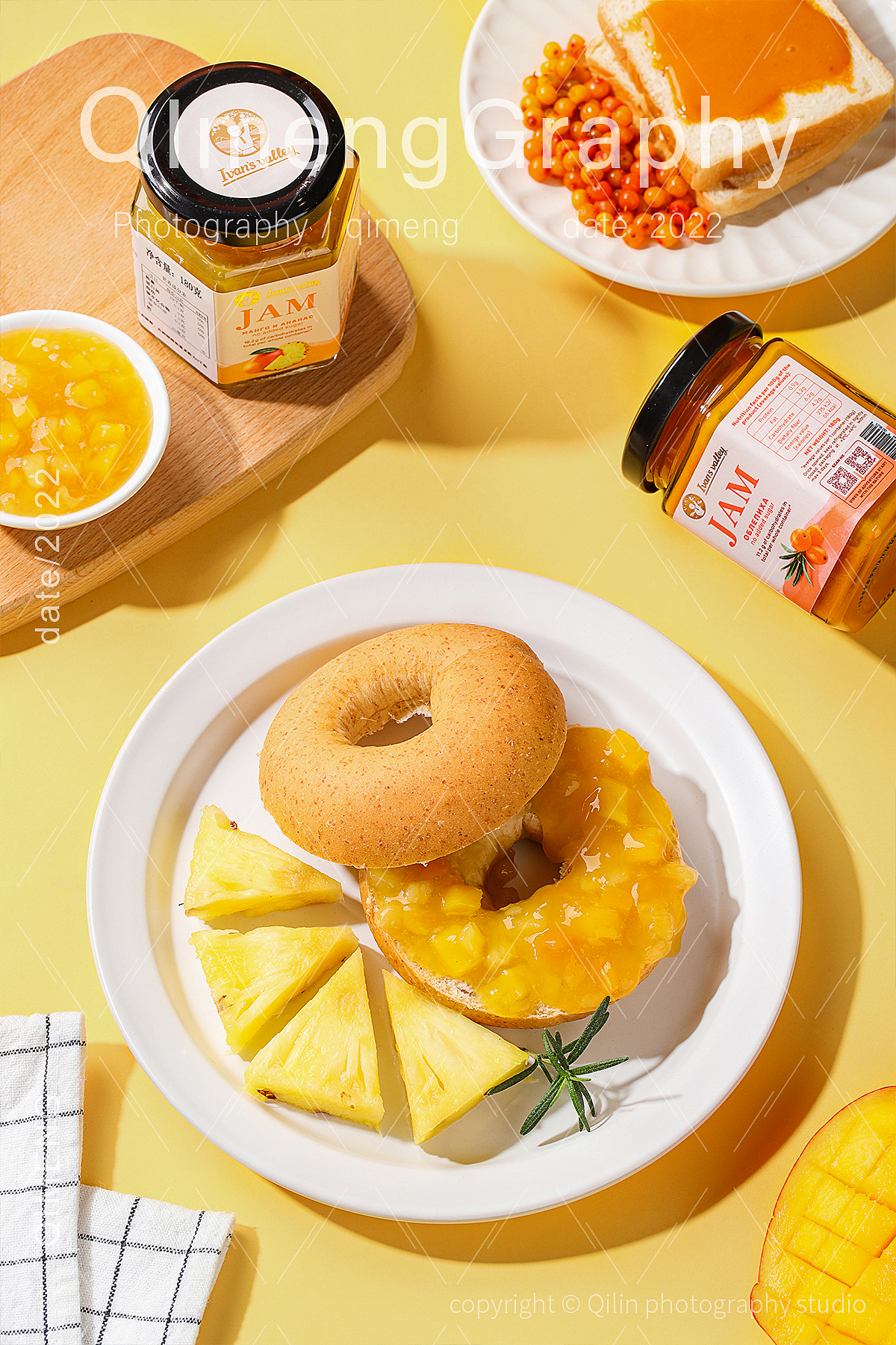 中式复古国风青梅果酒 枣仁派 水果果酱 甜辣酱 午餐肉