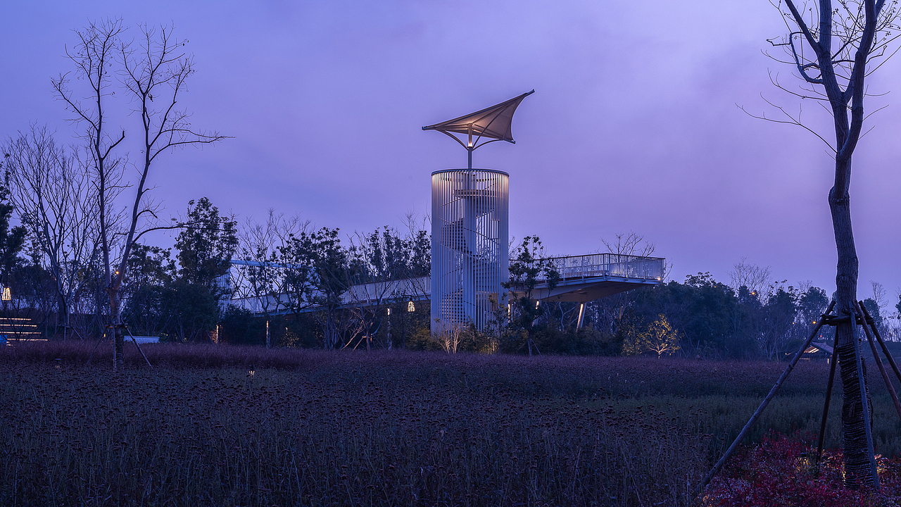 义乌横塘公园灯光设计案例拍摄