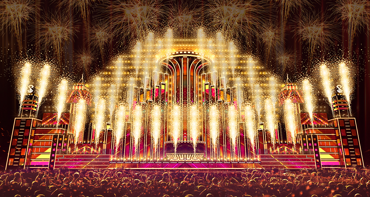 《The city of the future》电音节/音乐节舞台设计