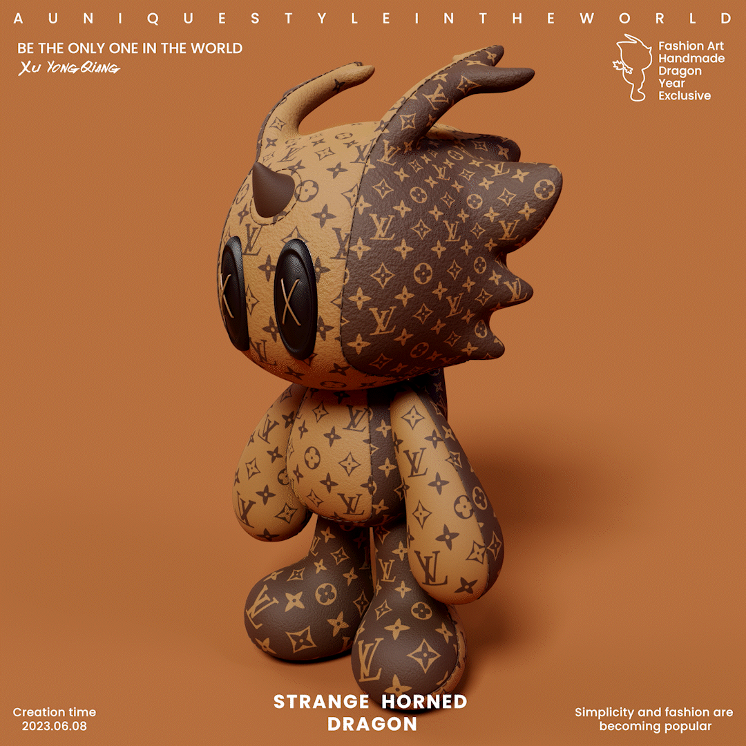 潮流艺术潮玩IP设计-奇异角（异角龙）