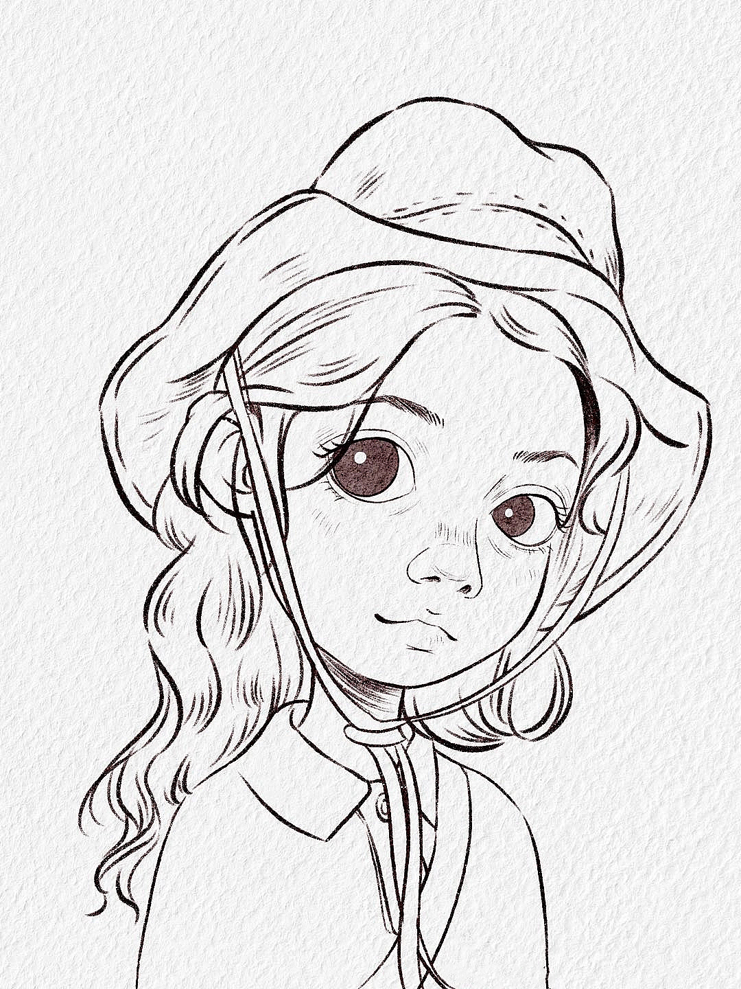 人物头像卡通画-可爱儿童头像画