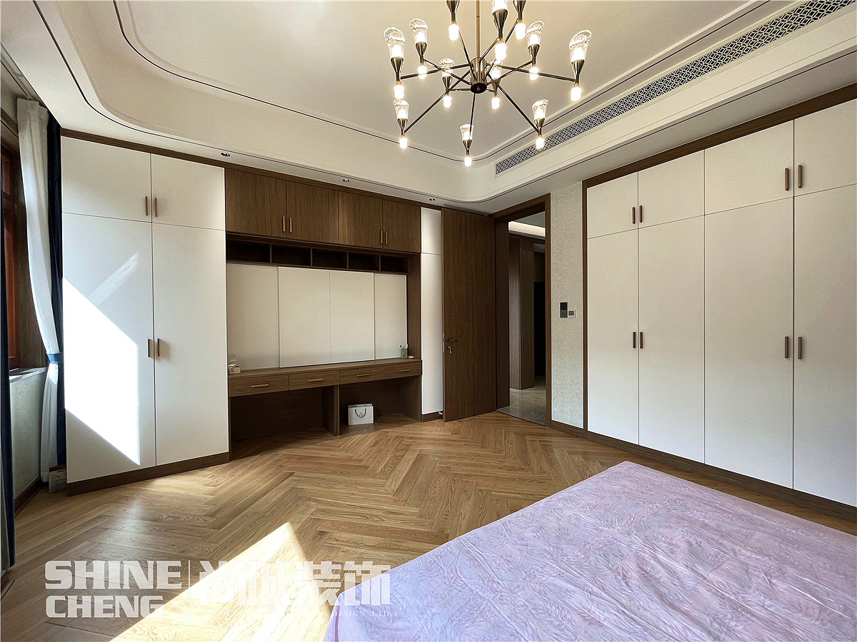 泰安西湖容郡小区600㎡新中式风格装修设计实景案例