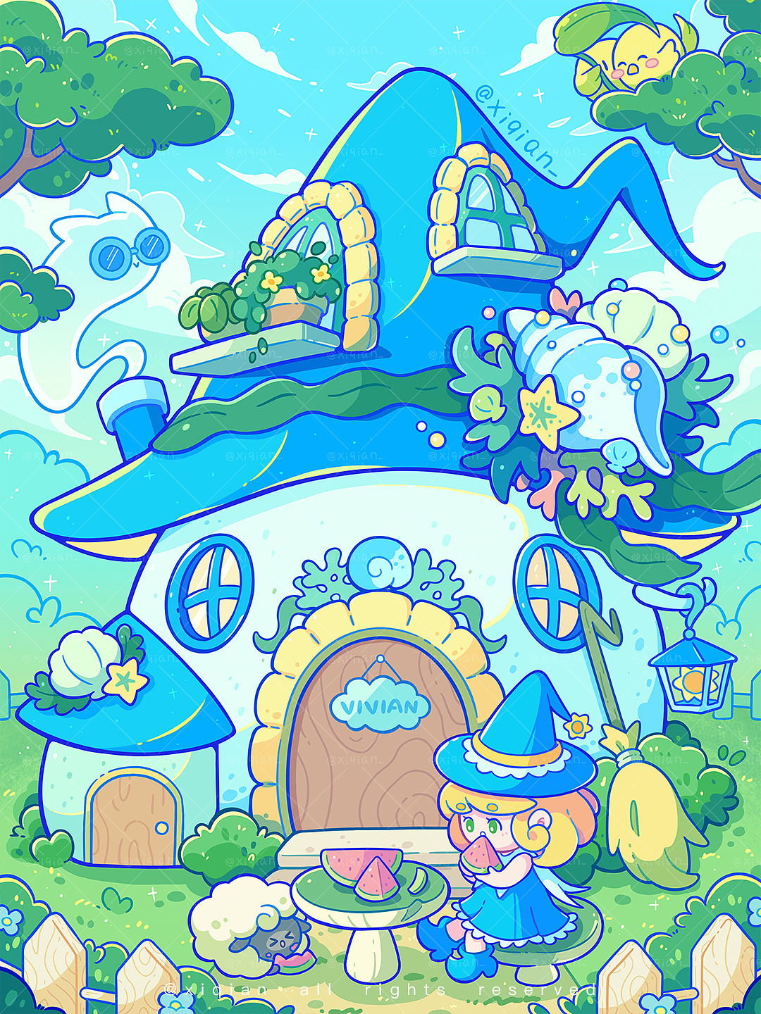 魔女的小屋·夏|原创插画