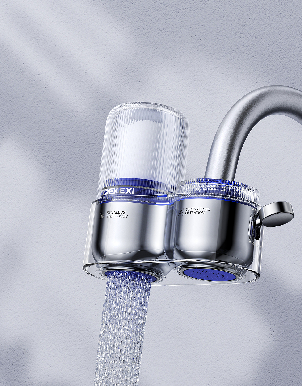 【产品渲染】--德克西二代龙头净水器“小银河”（图ZMzU4NDk5NzM2） - 产品 - 站酷设计师闲雨灬原创素材 - 站酷ZCOOL