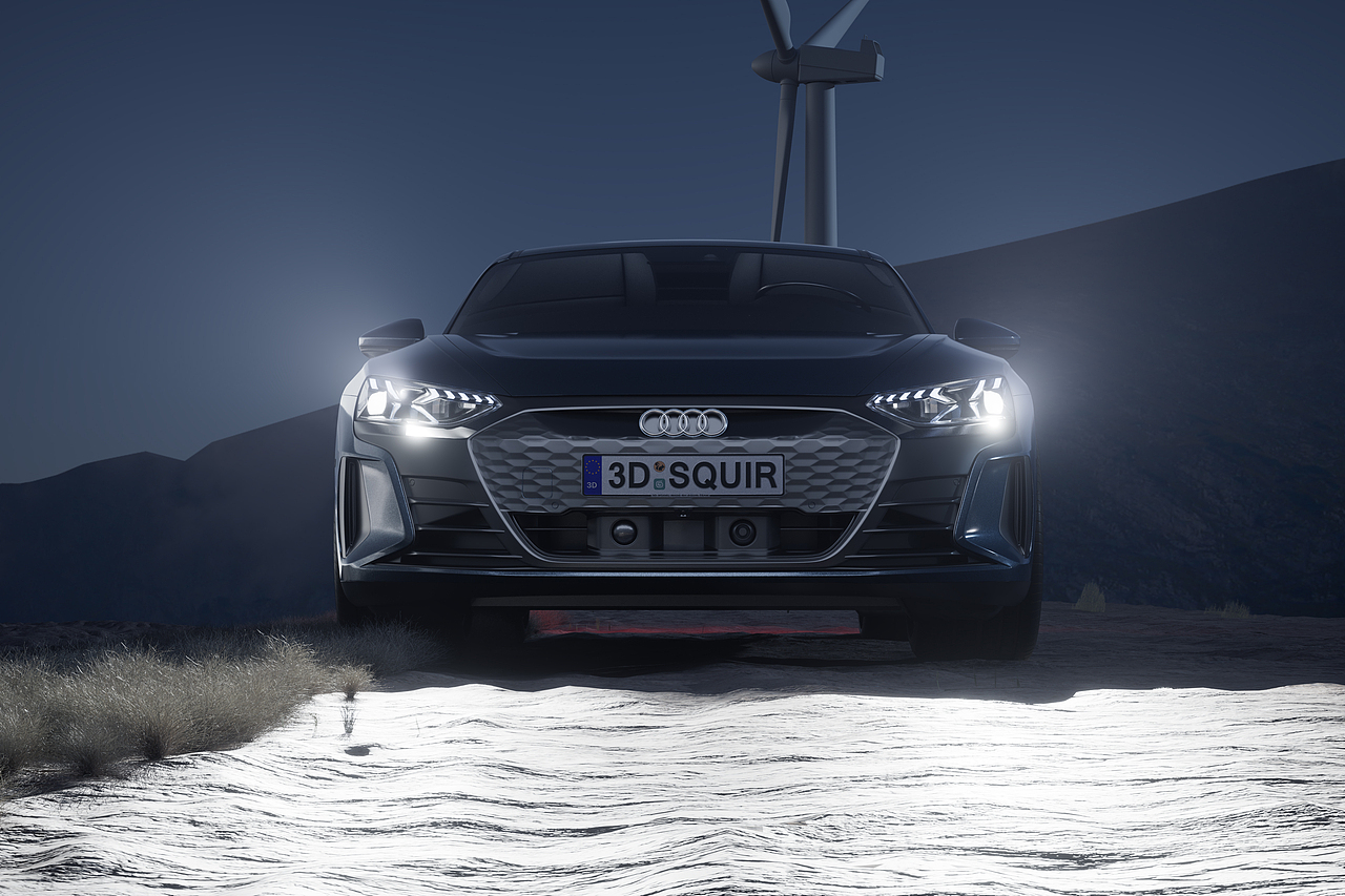 Audi E-tron GT实景渲染（图ZMzYyNDUxMzIw） - 机械/交通 - 站酷设计师FIREFLY_LU原创素材 - 站酷ZCOOL