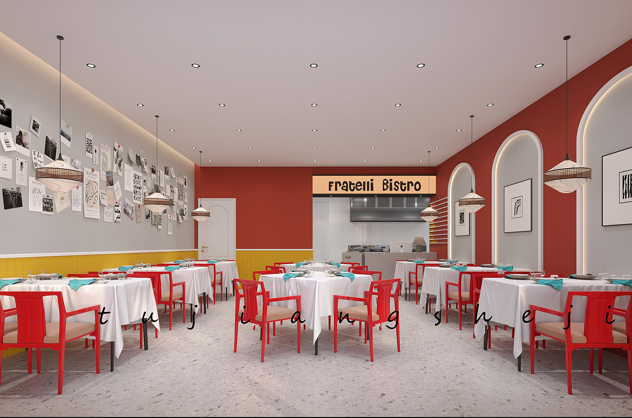 意式餐厅这么设计，有点创意！（图ZMzYyOTg5Nzky） - 酒店餐饮设计 - 站酷设计师依依设计1原创素材 - 站酷ZCOOL