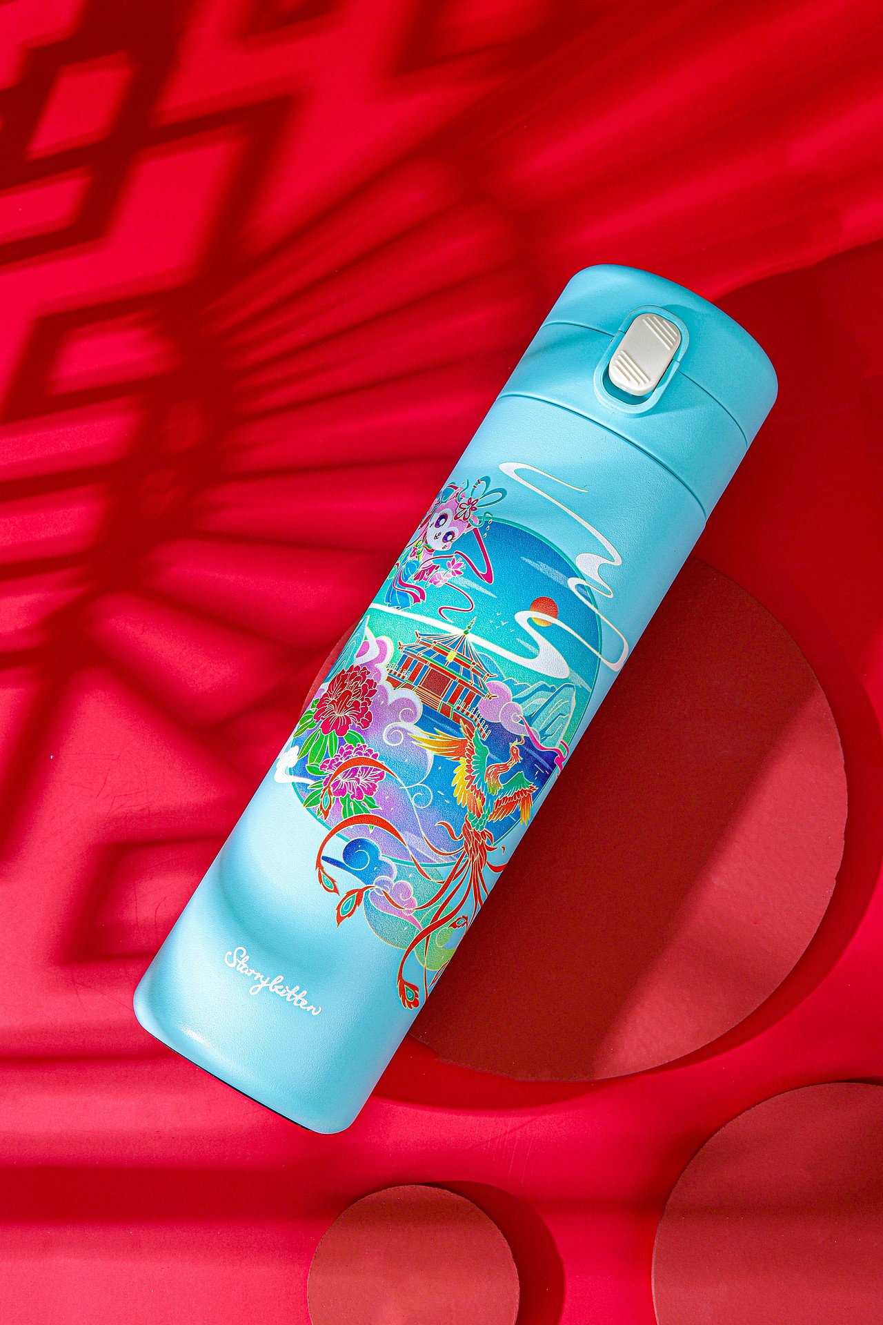 电商摄影  国风保温杯