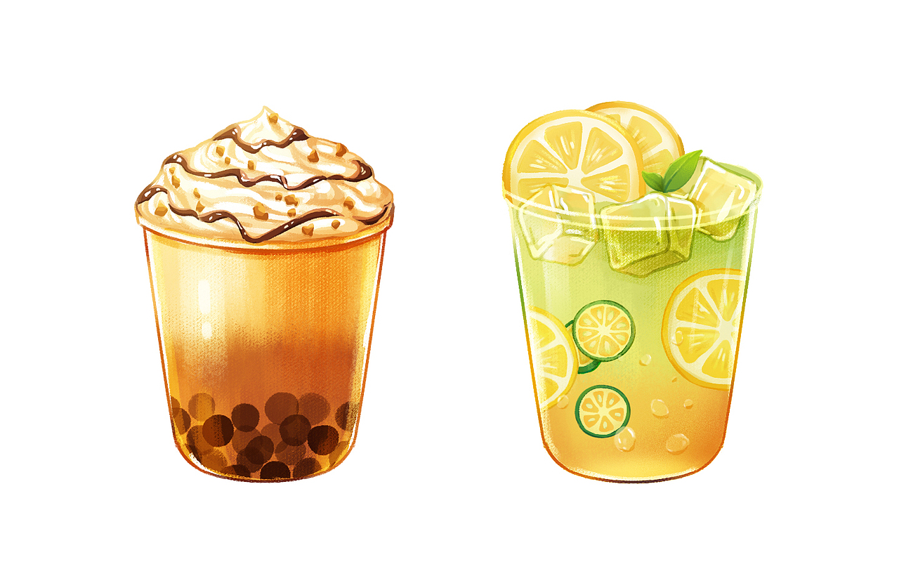 手绘肥宅快乐水（图ZMzA4NTI3Mjk2） - 商业插画 - 站酷设计师penng92原创素材 - 站酷ZCOOL