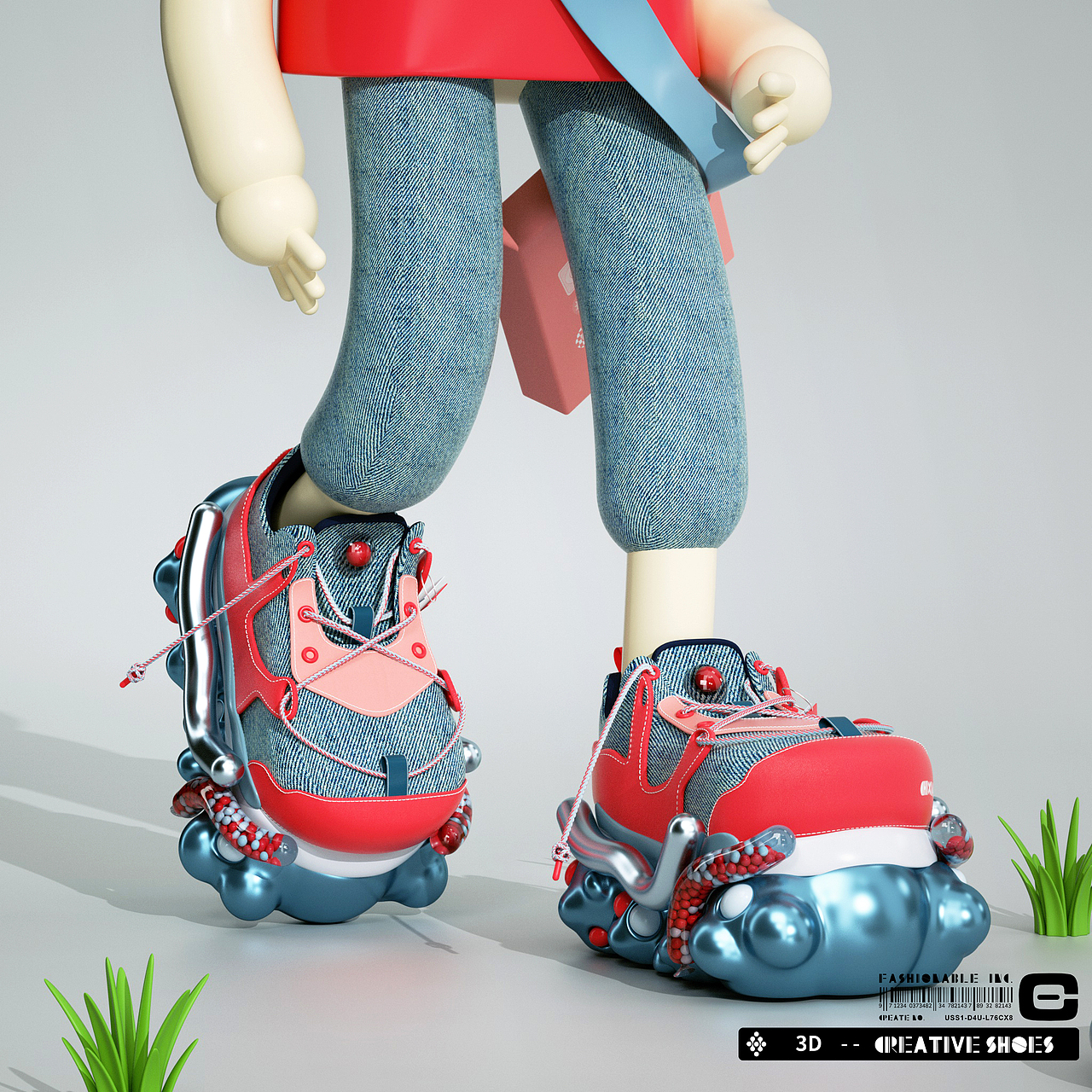 3D创意概念鞋（图ZMzE0OTE3MDQ0） - 其他三维 - 站酷设计师阿池吖原创素材 - 站酷ZCOOL