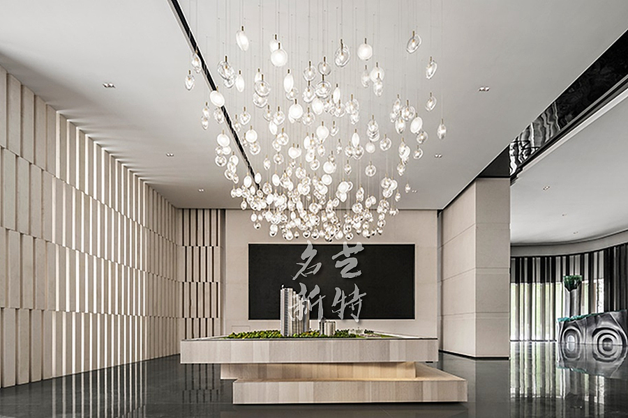 沙盘上方定制的吊灯 似星星点点的雨滴(图ZMzA2OTA3ODY0) - 商业空间设计 - 站酷设计师明古灯饰定制图库原创素材 - 站酷ZCOOL