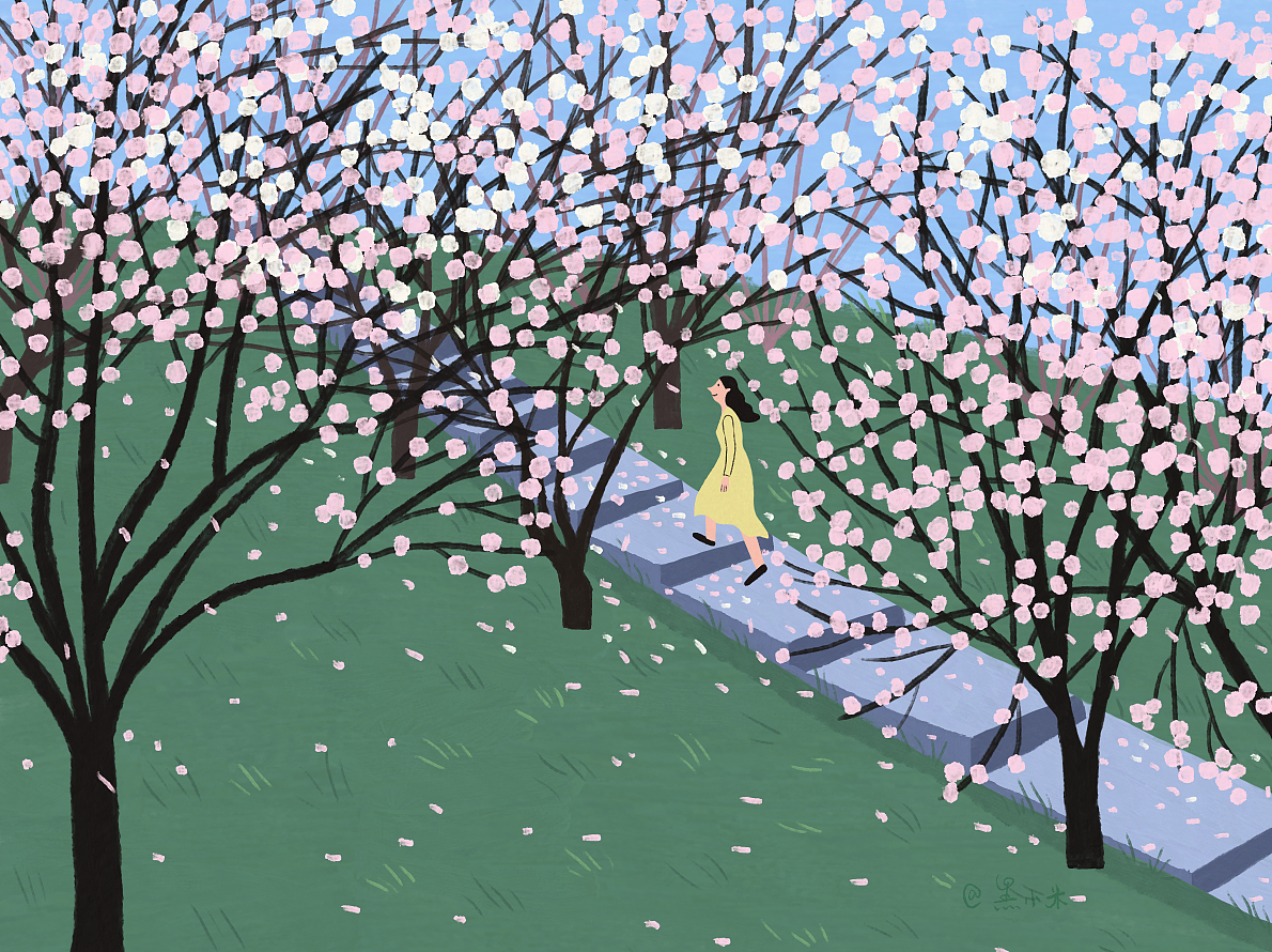 插画 | 这个春天（图ZMjk2NTkyMzMy） - 创作习作 - 站酷设计师黑小米原创素材 - 站酷ZCOOL