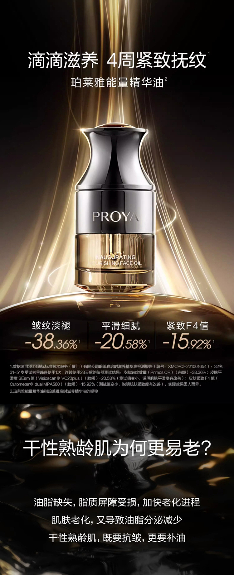 销量3万多面部能量精华油详情页是怎么样的呢?