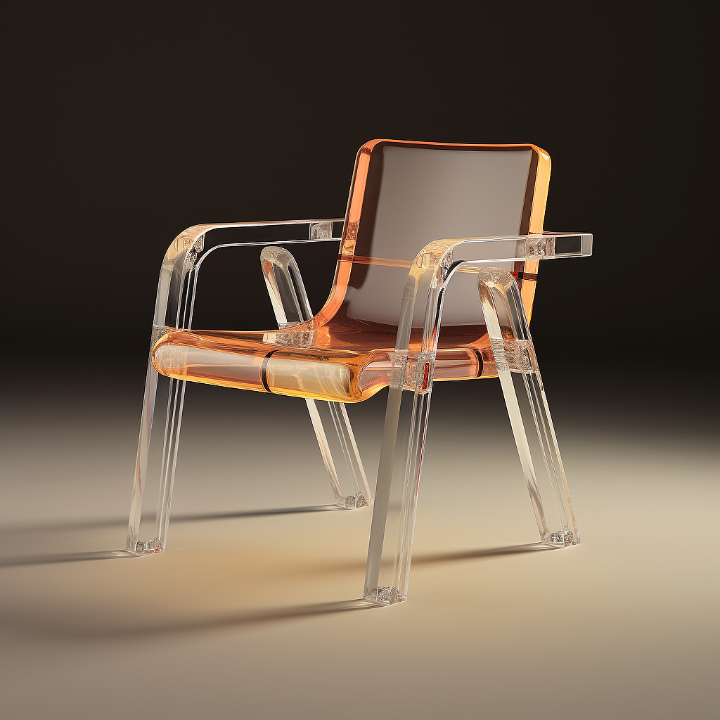 具体研究的极简凳子