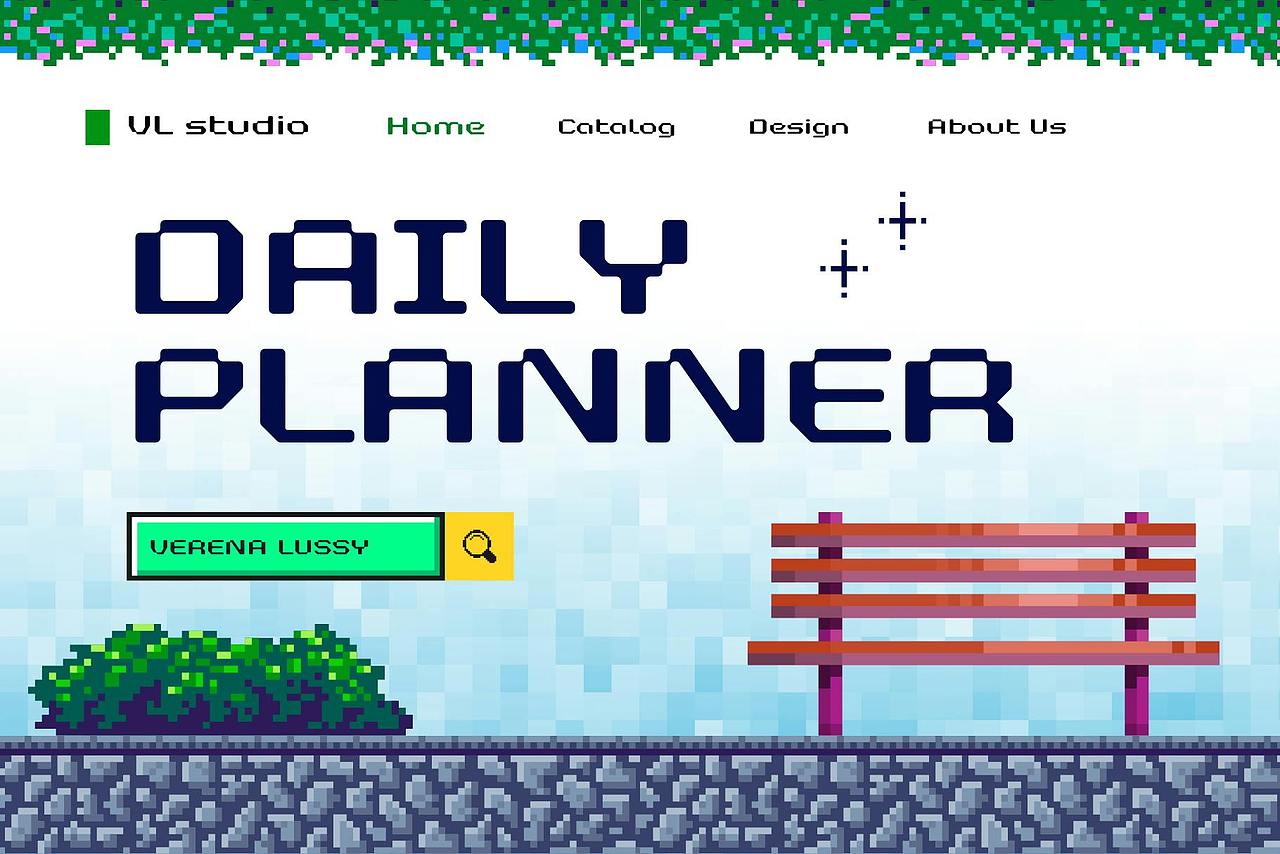 复古怀旧低保真像素风文创潮流游戏标题装饰英文字体