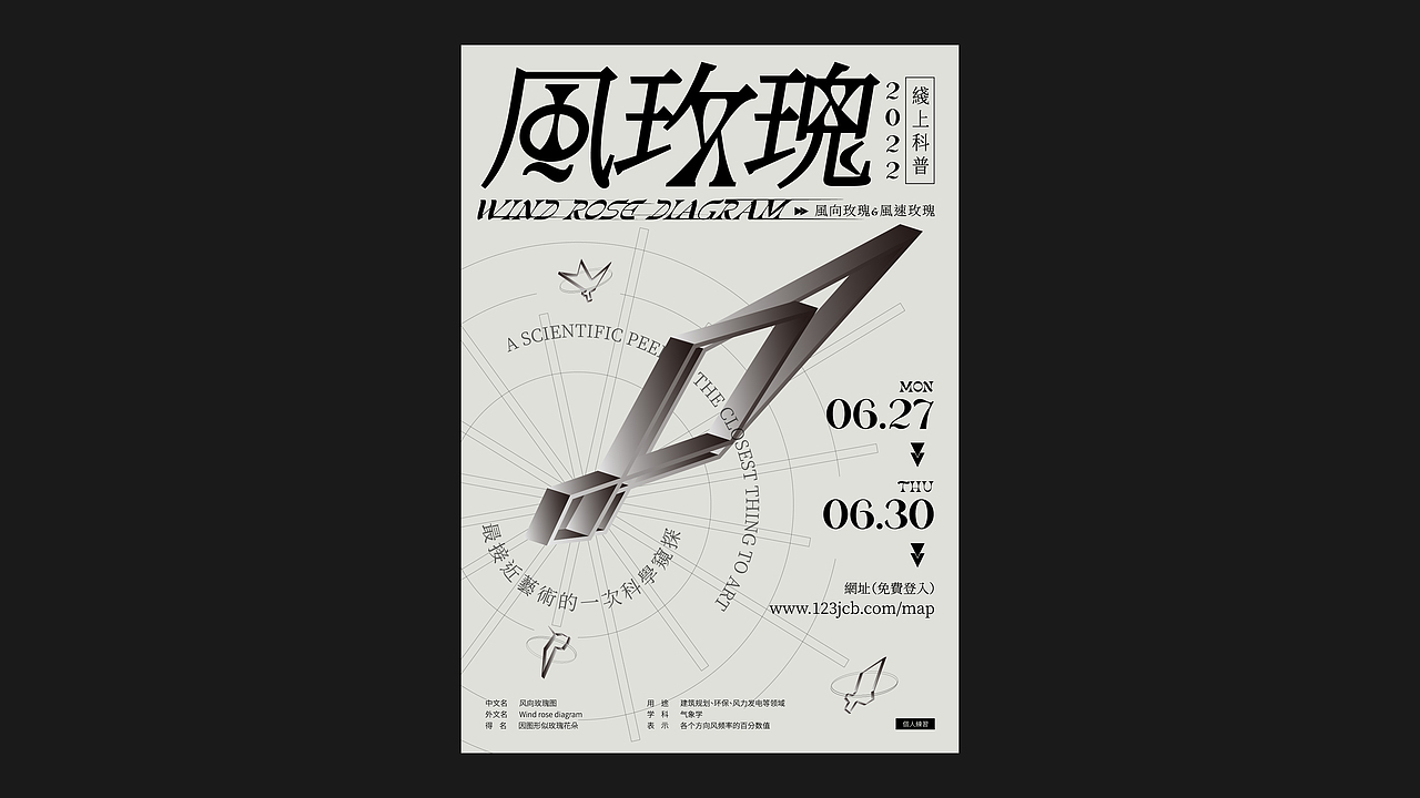 “風玫瑰綫上科普展”視覺設計（图ZMzA0ODQ5OTA0） - 海报 - 站酷设计师单影D_Y原创素材 - 站酷ZCOOL