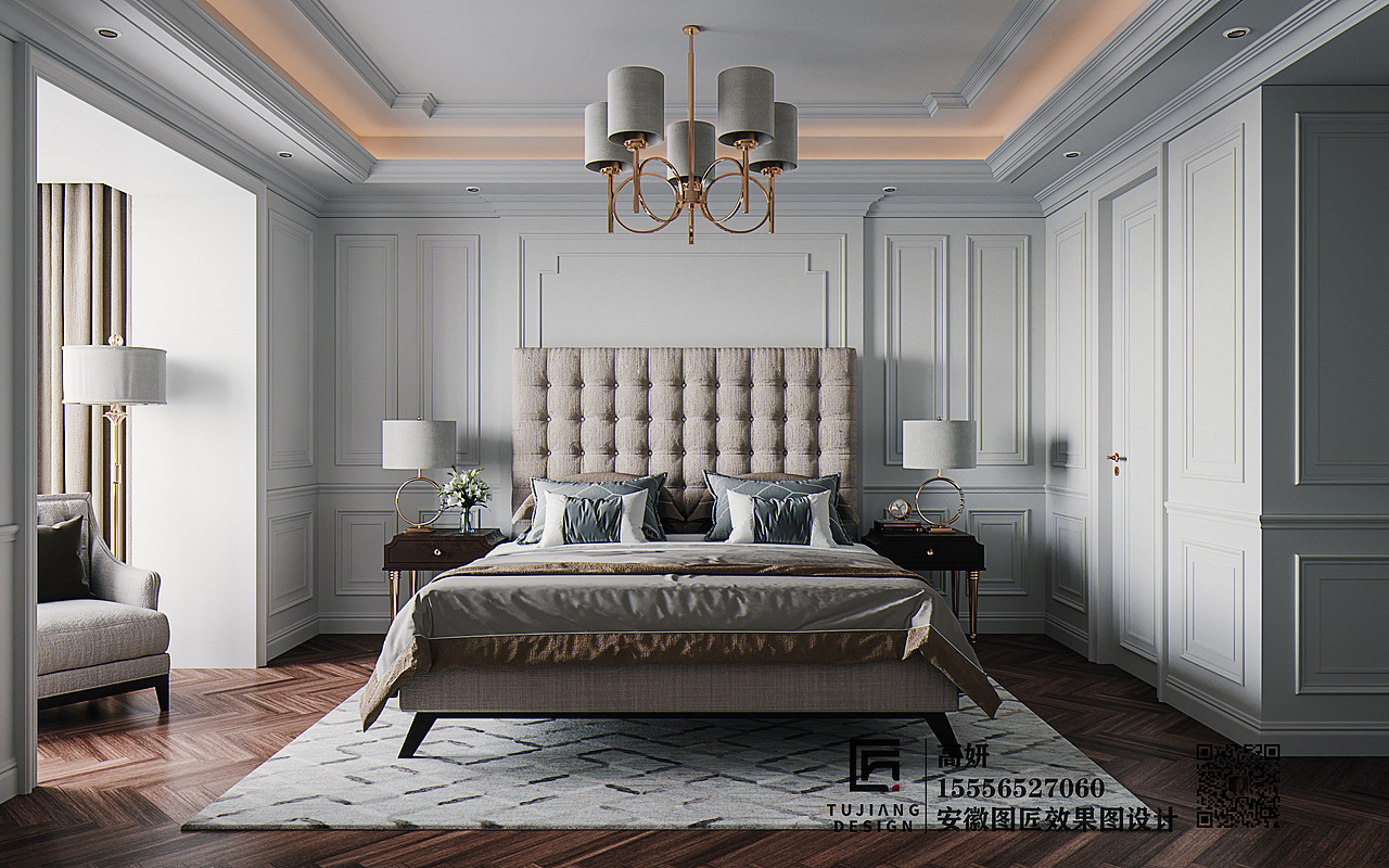 美式的平静自然优雅、大气通透体现得淋漓尽致