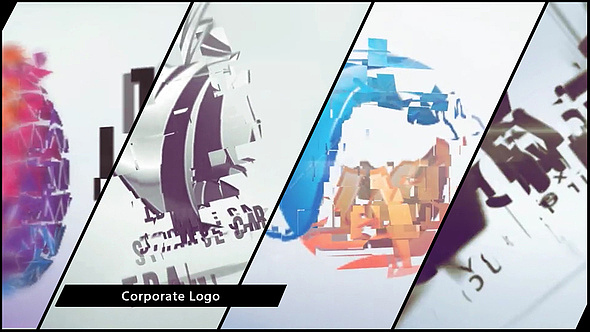 AE模板|简约动态企业标志LOGO演绎商业广告动画片头