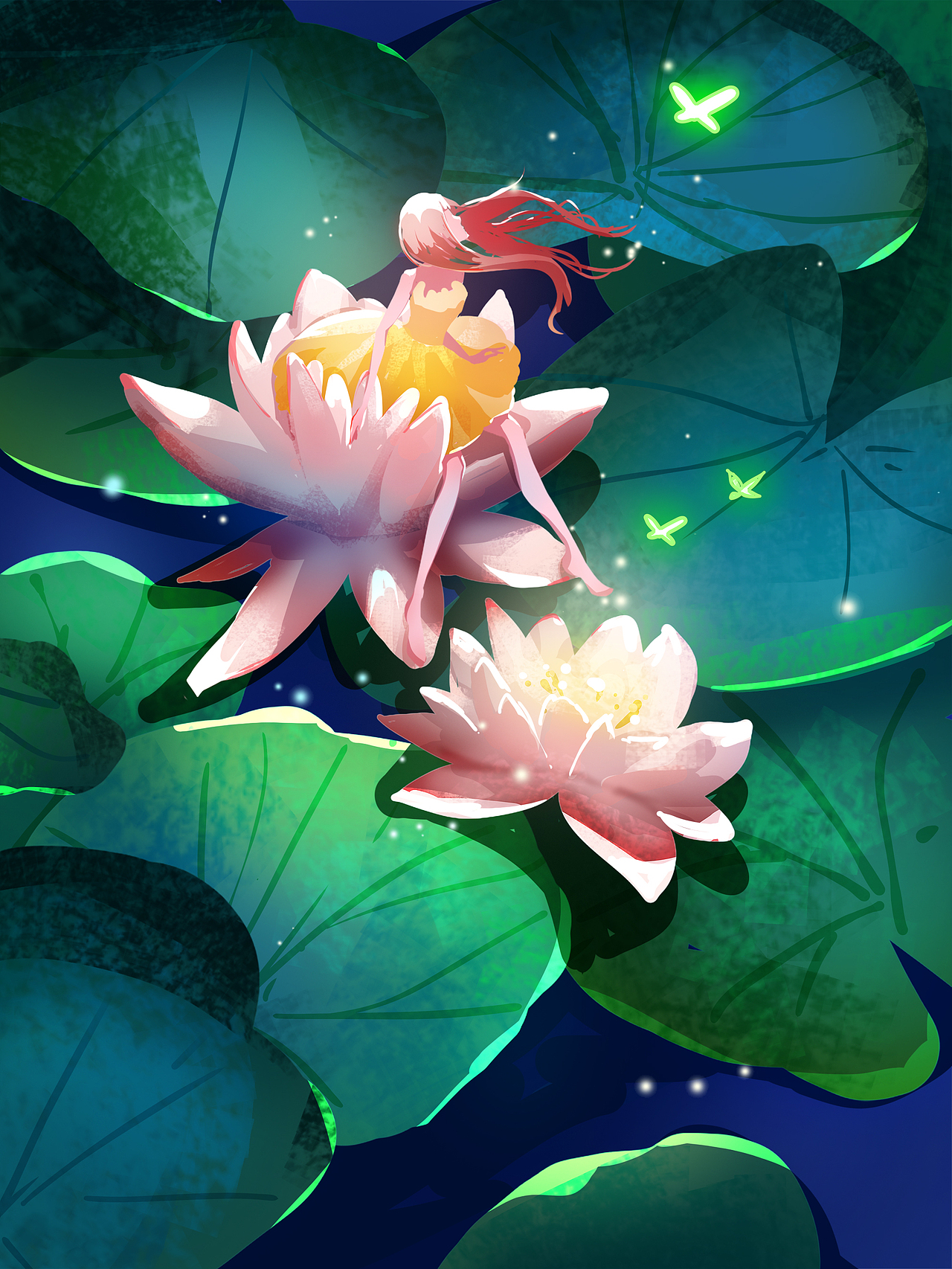 荷塘夜色（图ZMzAwNDUwNjUy） - 创作习作 - 站酷设计师w酒酒原创素材 - 站酷ZCOOL