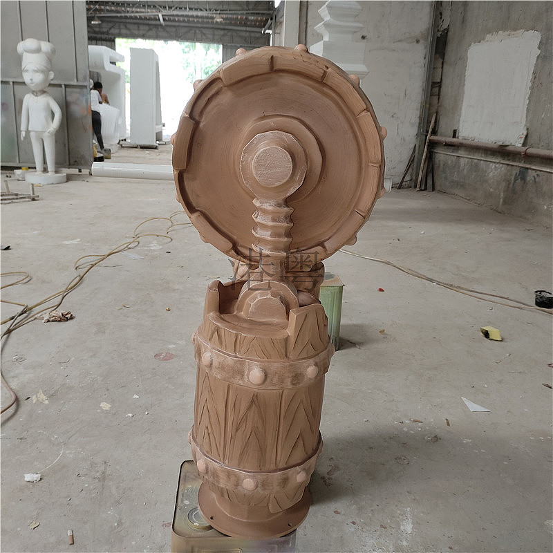 创意木桶户外幼儿园商城景点装饰玻璃钢雕塑美陈摆件