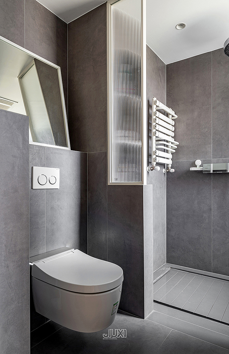 原木+水泥组合太酷了,餐厨一体+转角柜布局显大又通透