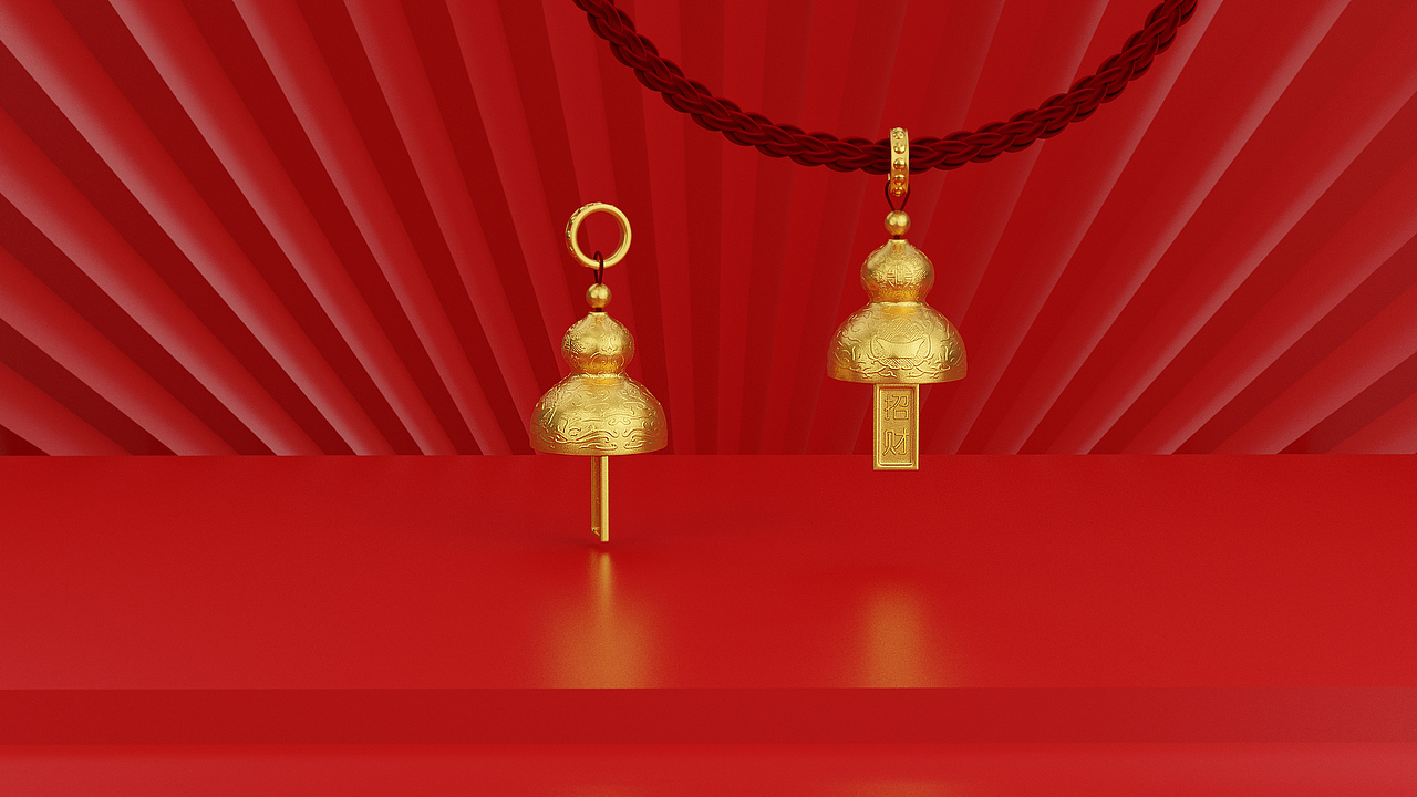 《铛幸福的声音来来临》五福招财风铃（图ZMzI0MzQ4NjY0） - 工艺品设计 - 站酷设计师请叫我凡超原创素材 - 站酷ZCOOL