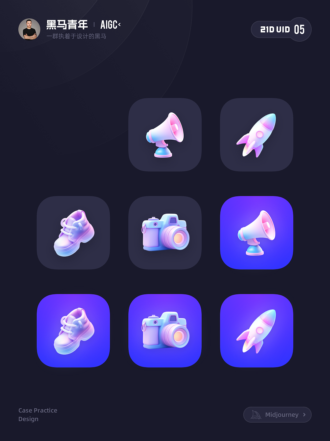 AI 帮我画的 ICON 作品,你觉得如何?