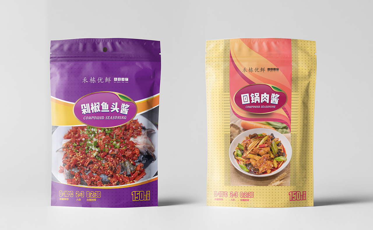 禾栋优鲜——速成酱料包装设计（家庭轻享装）（图ZMzA3NjY3MTIw） - 包装 - 站酷设计师济南意匠品牌设计原创素材 - 站酷ZCOOL