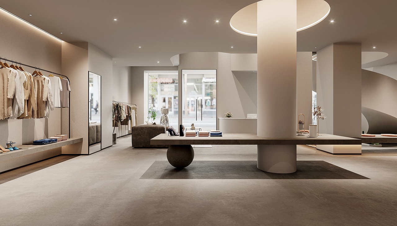 “时间的痕迹” 重拾记忆，侘寂风服装店设计（图ZMzE2NTQ4ODMy） - 商业空间设计 - 站酷设计师宁莞设计原创素材 - 站酷ZCOOL