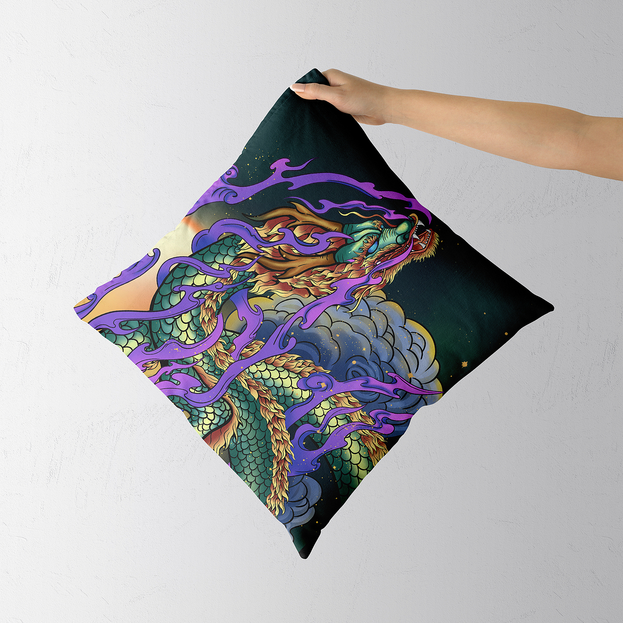 潮流插画《神兽四象之青龙》