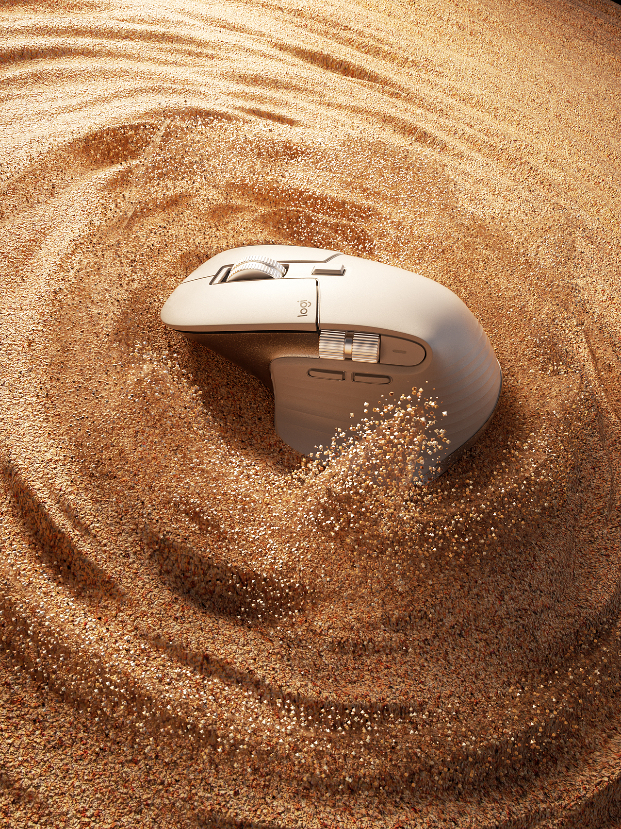 罗技无线鼠标渲染