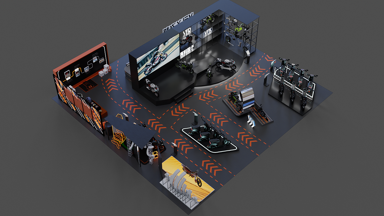 重庆摩博会-飞越展位设计