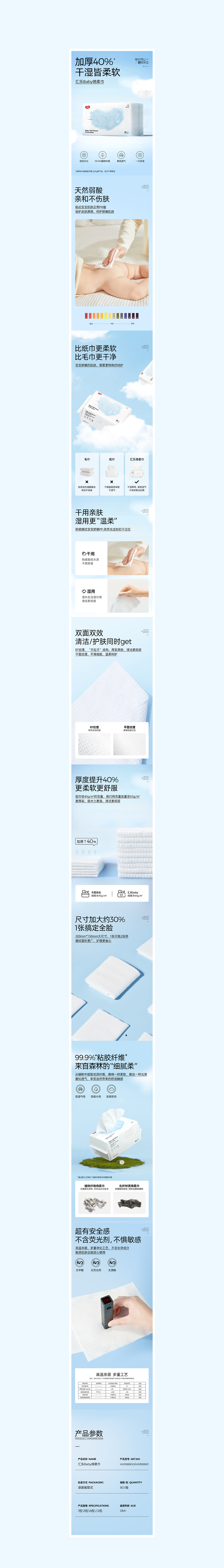 母婴产品详情页-棉柔巾（图ZMzI4MDQzNDA4） - 电商 - 站酷设计师问津芽原创素材 - 站酷ZCOOL