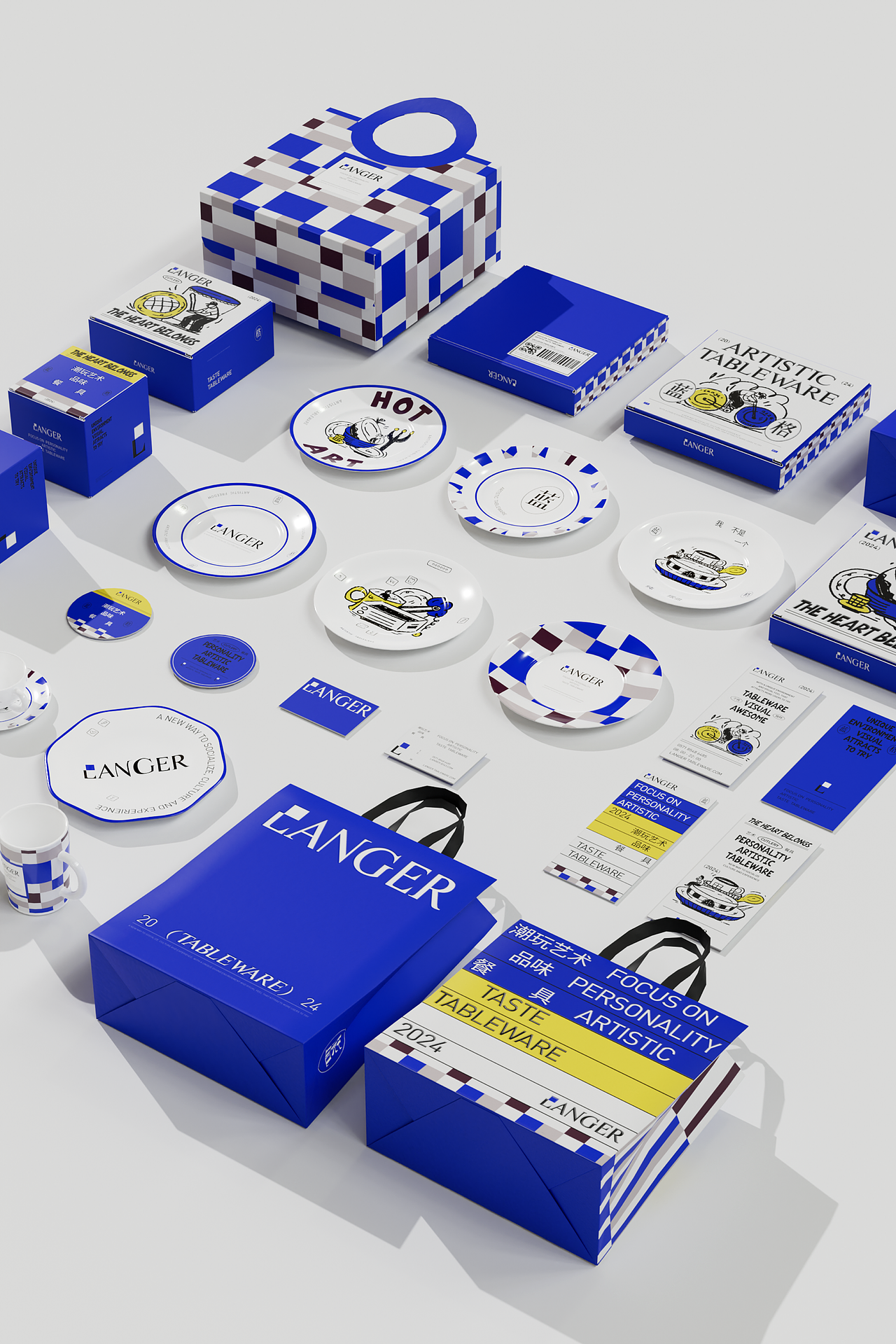 LANGER蓝格 | 艺术餐具品牌设计 | LOGO包装（图ZMzY1NzY0Mzcy） - 品牌 - 站酷设计师筱姚鹿原创素材 - 站酷ZCOOL