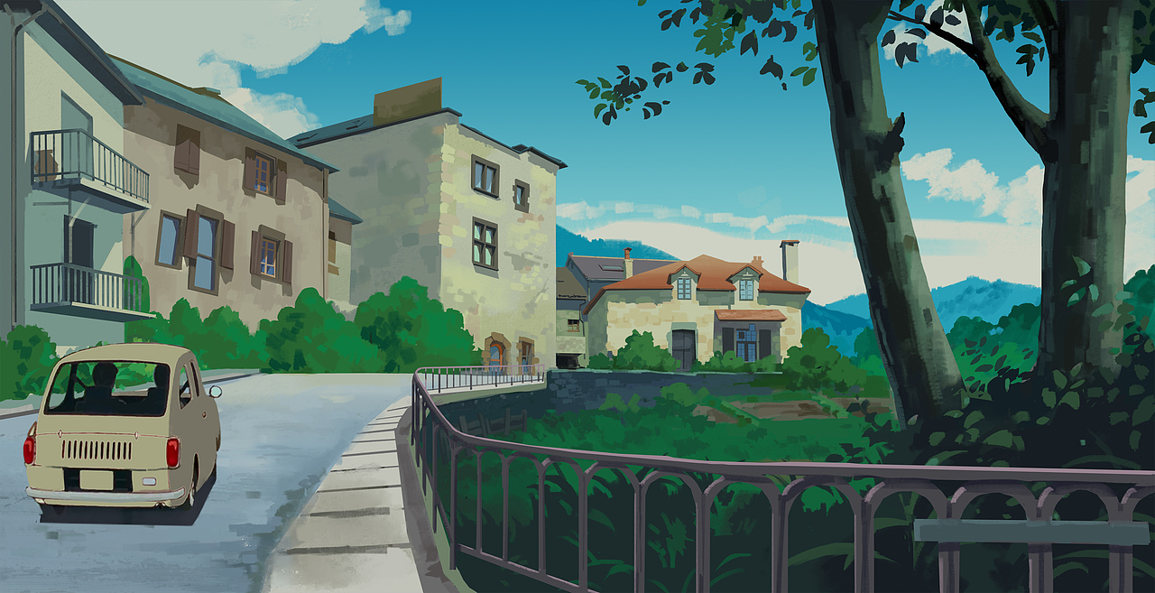 宫崎骏风格小场景