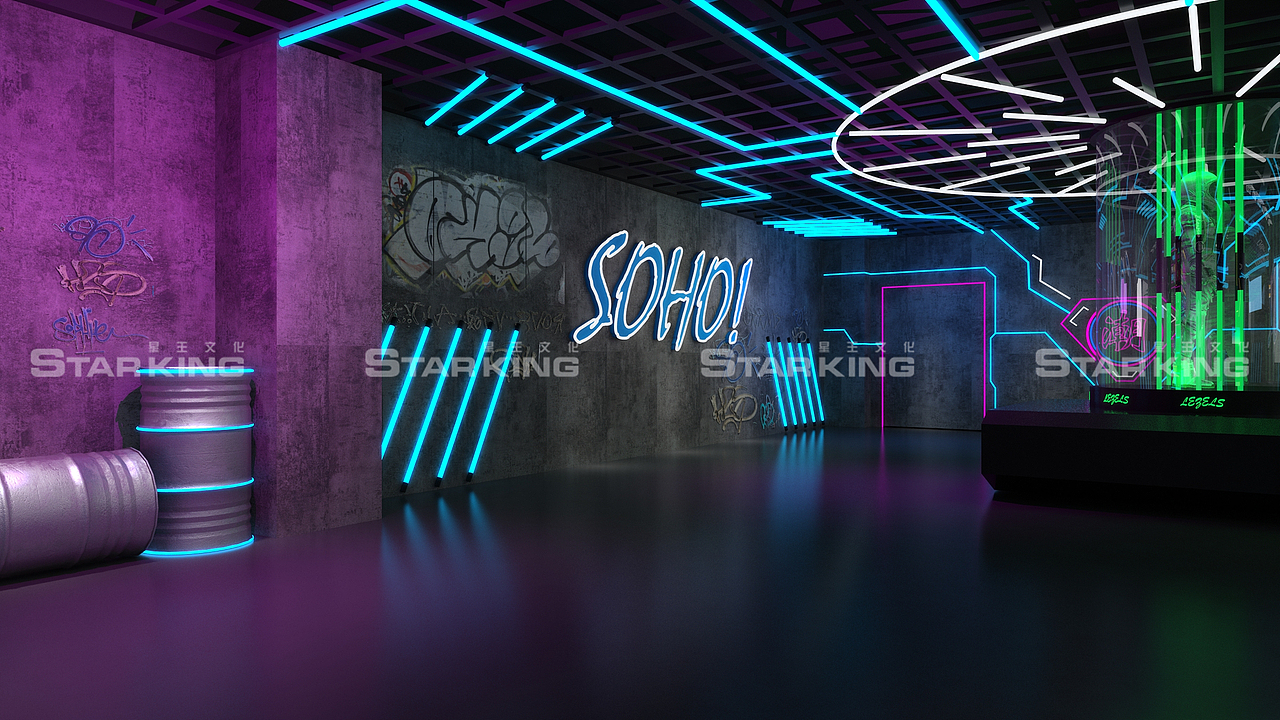 赛博朋克网红美陈打卡点（图ZMzM1MzIzOTY4） - 其他空间 - 站酷设计师活动设计啊辉原创素材 - 站酷ZCOOL