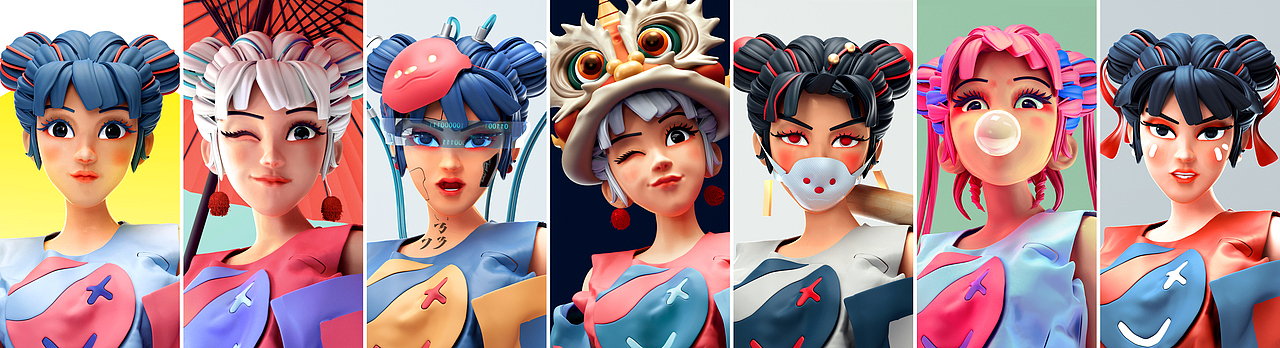 3D人物探索 😊（图ZMzEzNjYzNzgw） - 人物/生物 - 站酷设计师口口光原创素材 - 站酷ZCOOL