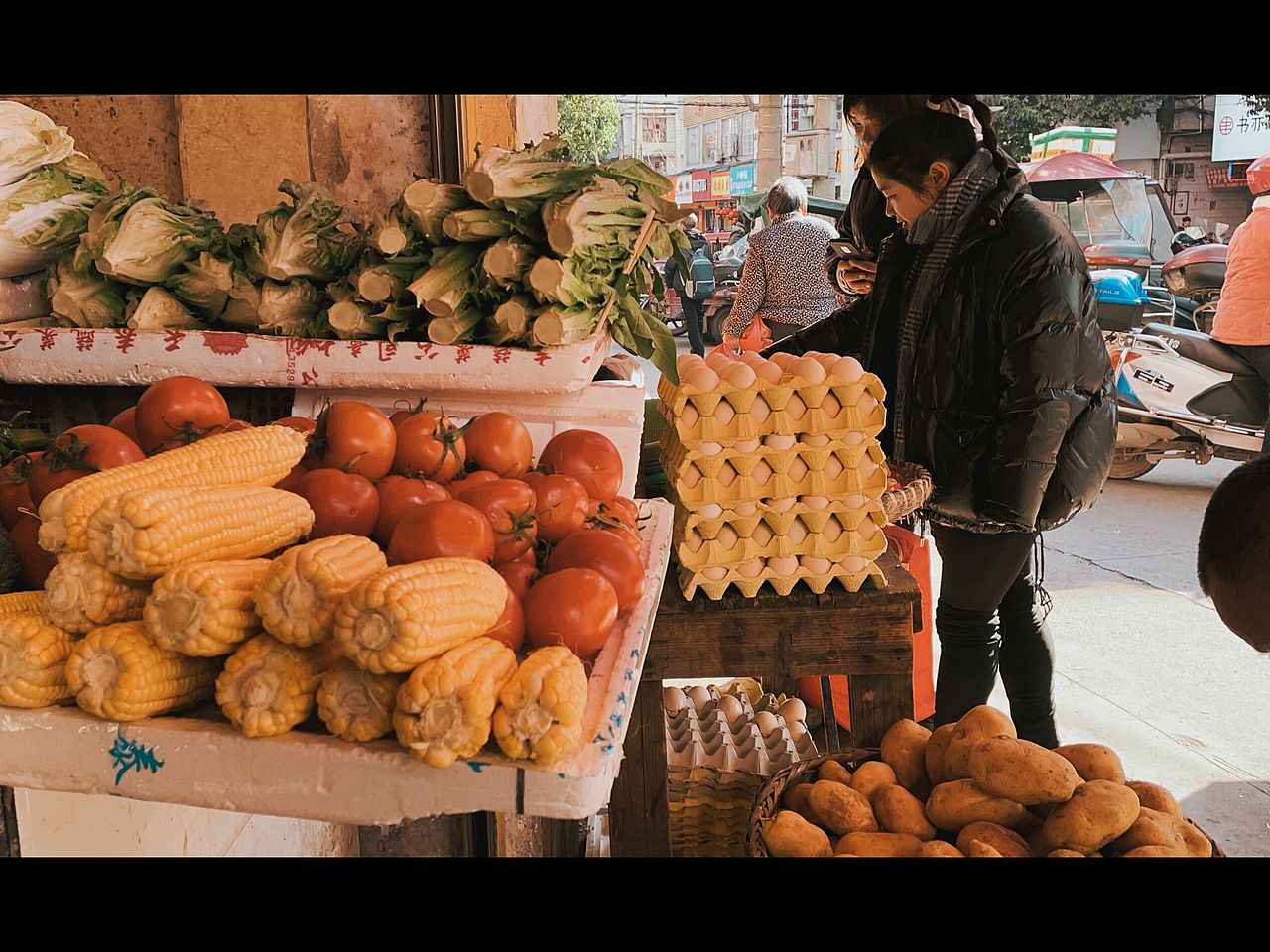 小镇菜市场摄影