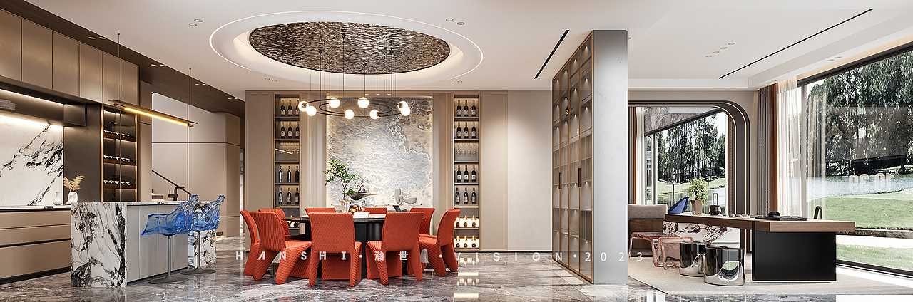 现代轻奢别墅一瀚世表现