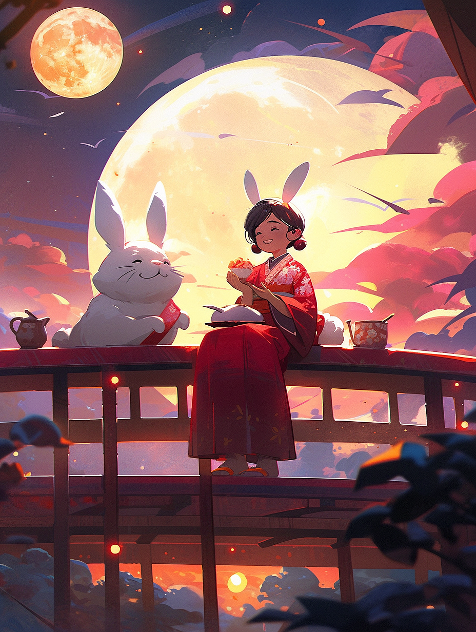 041期|Midjourney Niji 咒语绘图|中秋